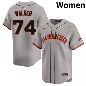 Ryan Walker #74 San Francisco Baseball Jersey | Official Women Gray Embroidery Edition 38518436