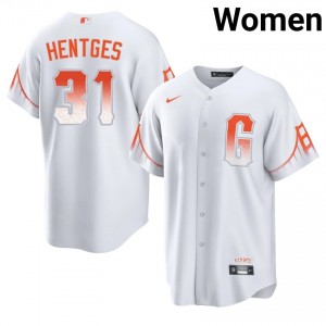 Sam Hentges #31 San Francisco City Connect Baseball Jersey | MLB Women White Stitched Edition 12731276