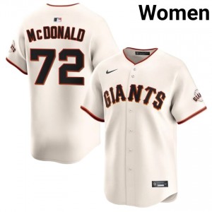Women Trevor McDonald #72 Cream Embroidery Jersey | SF Exclusive Baseball Gear 11050253