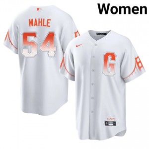 White Tyler Mahle #54 San Francisco Giants Baseball City Connect Stitched Jersey | MLB Women Fit 63459666