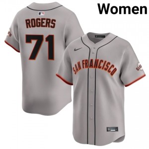 Gray Tyler Rogers #71 San Francisco Giants Baseball Embroidery Jersey | Official Women Fit 90001990