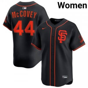 Black Willie McCovey #44 San Francisco Giants Baseball Stitch Jersey | Premium Women Fit 69022576