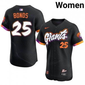 Barry Bonds #25 San Francisco Baseball Jersey | Gameday Women Anthracite Stitch Edition 74554484
