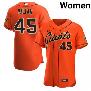 Orange Caleb Kilian #45 San Francisco Giants Baseball Stitched Jersey | Elite Women Fit 49952234
