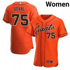 #75 Camilo Doval Pro-Grade Women Baseball Jersey | SF Giants Orange Fan Gear 51668963