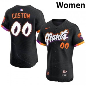 Women Custom #00 Anthracite Sewn Jersey | SF Gameday Baseball Gear 23659571