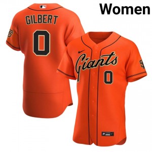 Pro-Grade Drew Gilbert #0 Orange Baseball Stitched Jersey | Giants Women Collection Edition 69795573