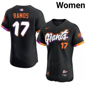 Gameday Heliot Ramos #17 Anthracite Baseball Sewn Jersey | Giants Women Collection Edition 60968889