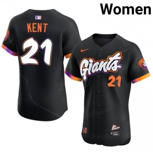 Anthracite Jeff Kent #21 San Francisco Giants Baseball Stitch Jersey | Gameday Women Fit 12889848