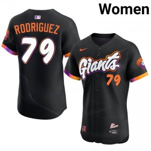 Jesus Rodriguez #79 San Francisco Baseball Jersey | Gameday Women Anthracite Stitch Edition 53977845