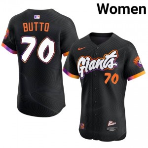 Jose Butto #70 San Francisco Baseball Jersey | Gameday Women Anthracite Stitch Edition 32808328