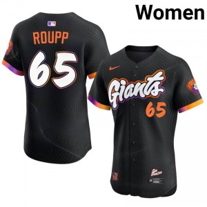 Landen Roupp #65 San Francisco Baseball Jersey | Gameday Women Anthracite Stitch Edition 52856362