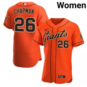 Women Matt Chapman #26 Orange Stitched Jersey | SF Pro-Grade Baseball Gear 73960796