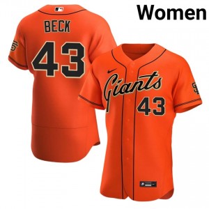 Tristan Beck #43 San Francisco Baseball Jersey | Pro-Grade Women Orange Stitched Edition 17491535