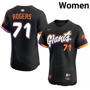 Gameday Tyler Rogers #71 Anthracite Baseball Sewn Jersey | Giants Women Collection Edition 78945131