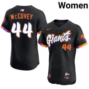 Gameday Willie McCovey #44 Anthracite Baseball Sewn Jersey | Giants Women Collection Edition 42719287