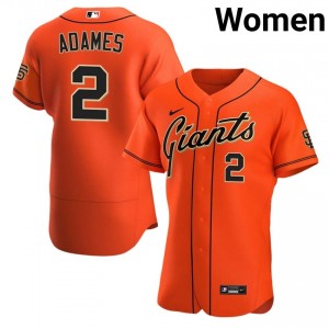 Pro-Grade Willy Adames #2 Orange Baseball Stitched Jersey | Giants Women Collection Edition 51399493