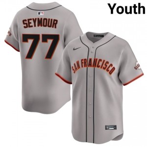 Carson Seymour #77 San Francisco Baseball Jersey | Classic Youth Gray Embroidery Edition 98929567