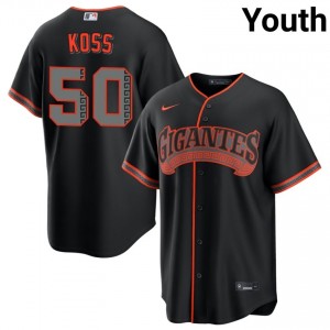 #50 Christian Koss Premium Youth Alternate Baseball Jersey | SF Giants Black Fan Gear 65771071