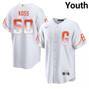 White Christian Koss #50 San Francisco Giants Baseball City Connect Stitched Jersey | Durable Youth Fit 18629824