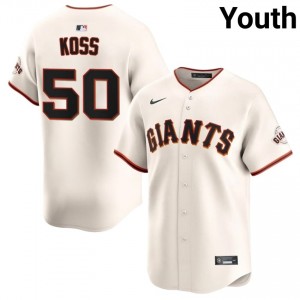 Professional Christian Koss #50 Cream Baseball Embroidery Jersey | Giants Youth Collection Edition 36386936