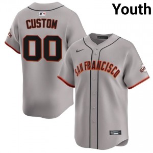 Classic Custom #00 Gray Baseball Embroidery Jersey | Giants Youth Collection Edition 60100486