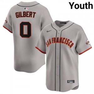 Drew Gilbert #0 San Francisco Baseball Jersey | Classic Youth Gray Embroidery Edition 91864470