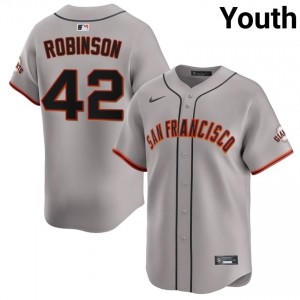 Gray Jackie Robinson #42 San Francisco Giants Baseball Embroidery Jersey | Classic Youth Fit 24003389