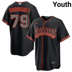 Black Jesus Rodriguez #79 San Francisco Giants Baseball Alternate Sewn Jersey | Gameday Youth Fit 47770648