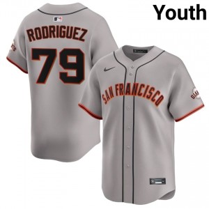 Youth Jesus Rodriguez #79 Gray Embroidery Jersey | SF Classic Baseball Gear 82128577