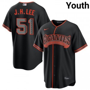 Jung Hoo Lee #51 San Francisco Alternate Baseball Jersey | Premium Youth Black Stitch Edition 50697646
