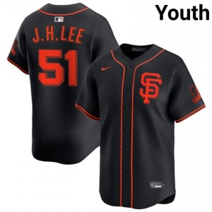 Licensed Jung Hoo Lee #51 Black Baseball Sewn Jersey | Giants Youth Collection Edition 41100322