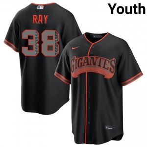 Premium Robbie Ray #38 Black Alternate Baseball Stitch Jersey | Giants Youth Collection Edition 42303597
