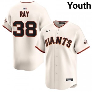 Youth Robbie Ray #38 Cream Embroidery Jersey | SF Professional Baseball Gear 37170733