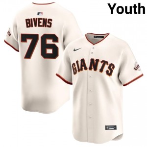 Cream Spencer Bivens #76 San Francisco Giants Baseball Embroidery Jersey | Professional Youth Fit 47071499