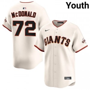 Trevor McDonald #72 San Francisco Baseball Jersey | Professional Youth Cream Embroidery Edition 20102765