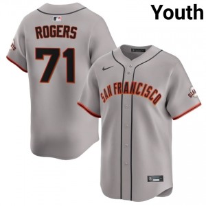 #71 Tyler Rogers Classic Youth Baseball Jersey | SF Giants Gray Fan Gear 22606487