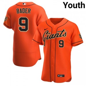 Harrison Bader #9 San Francisco Baseball Jersey | Elite Youth Orange Stitched Edition 13456349