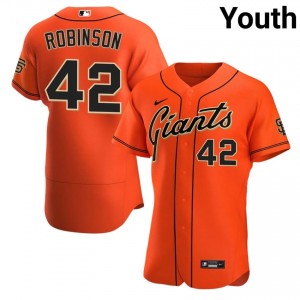 Jackie Robinson #42 San Francisco Baseball Jersey | Elite Youth Orange Stitched Edition 35003308