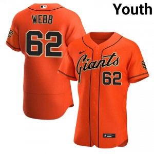 Elite Logan Webb #62 Orange Baseball Stitched Jersey | Giants Youth Collection Edition 69474582