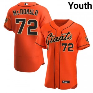 Orange Trevor McDonald #72 San Francisco Giants Baseball Stitched Jersey | Elite Youth Fit 86090712