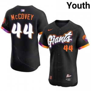 Youth Willie McCovey #44 Anthracite Sewn Jersey | SF Genuine Baseball Gear 97372638